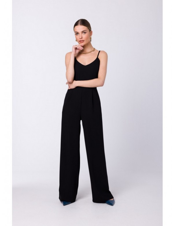 S333 Spaghetti strap jumpsuit - black