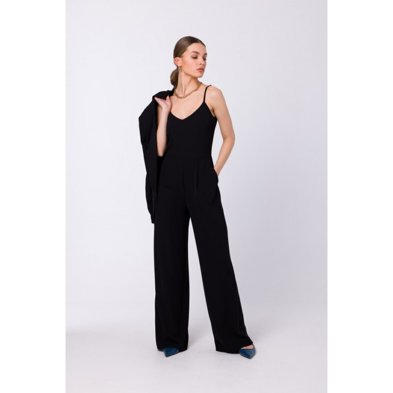 S333 Spaghetti strap jumpsuit - black 2
