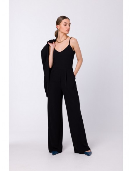 S333 Spaghetti strap jumpsuit - black