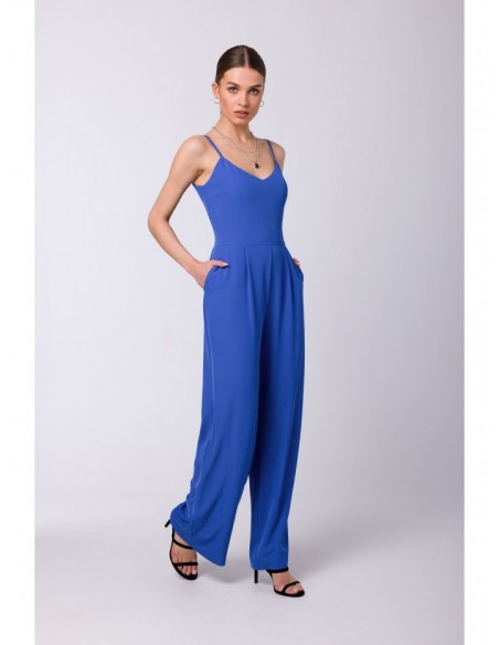 S333 Spaghetti strap jumpsuit - blue