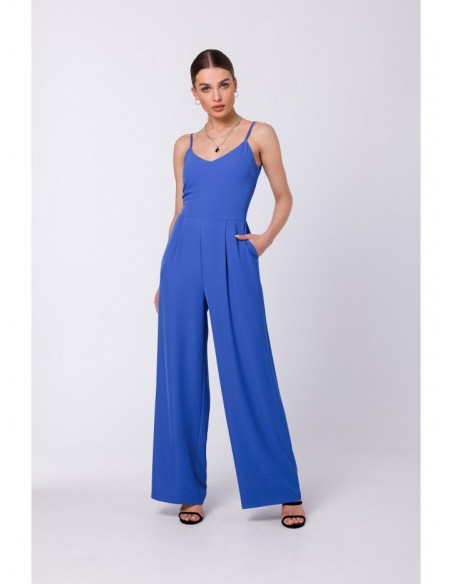 S333 Spaghetti strap jumpsuit - blue