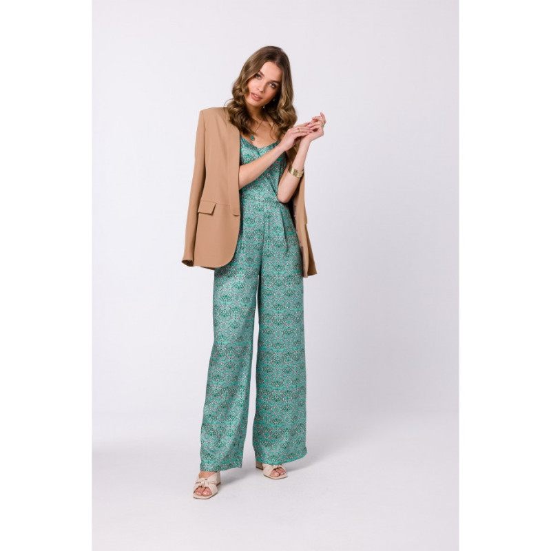 S334 Spaghetti strap jumpsuit with print - model 1 2