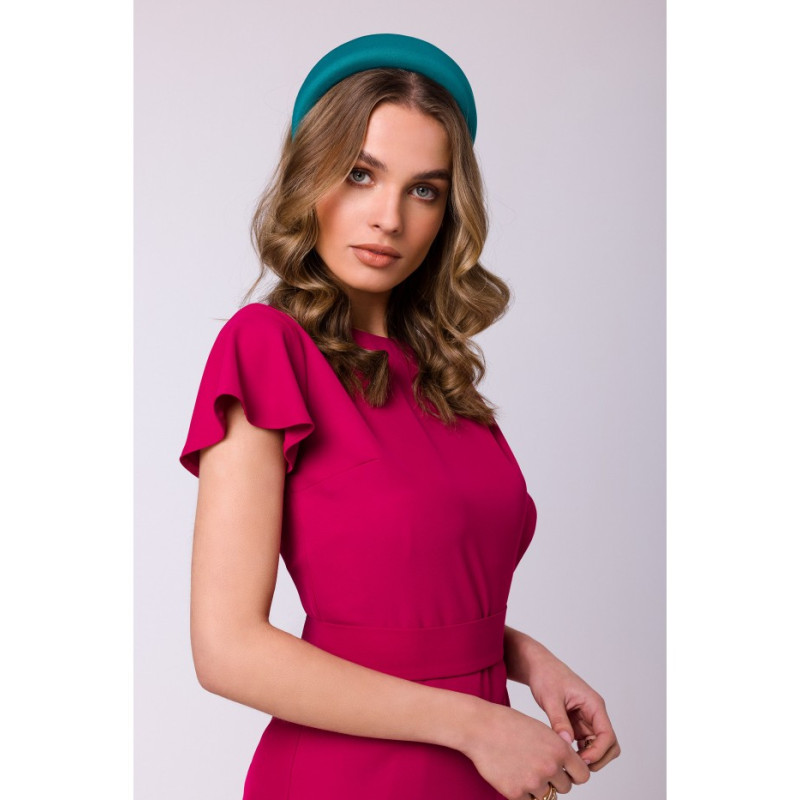 S336 Sheath dress with belt - plum 2
