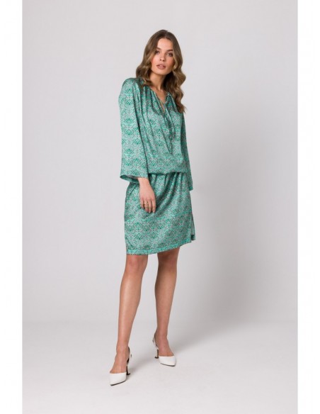 S338 Caftan dress with belt - model 1