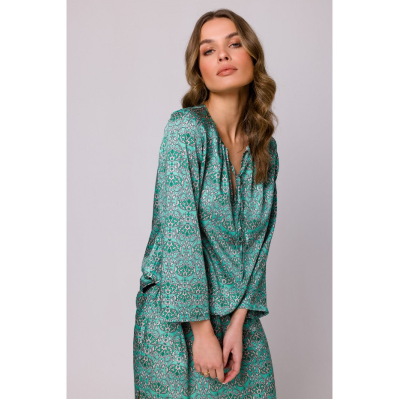 S338 Caftan dress with belt - model 1 2