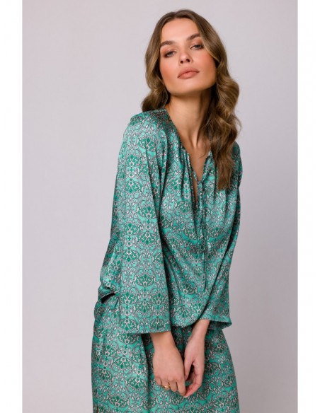 S338 Caftan dress with belt - model 1