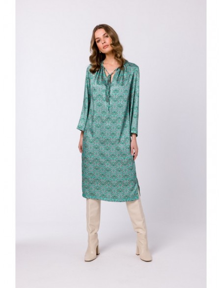 S338 Caftan dress with belt - model 1