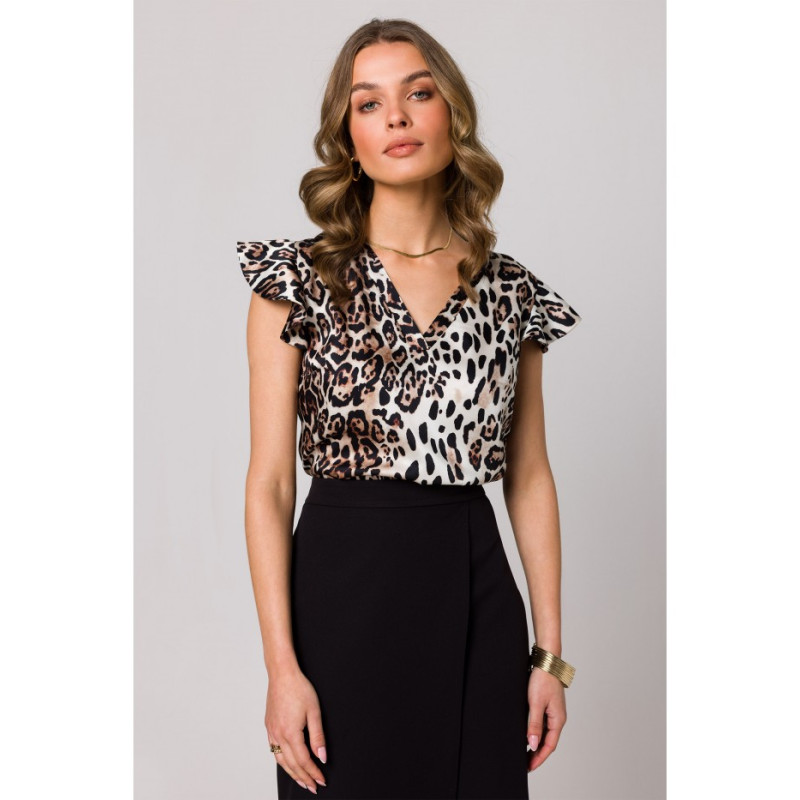 S344 Blouse with frilled sleeves - model 2 2