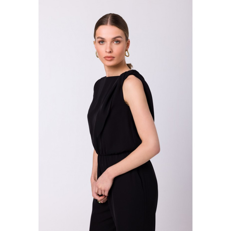 S345 Jumpsuit with a tie detail - black 2