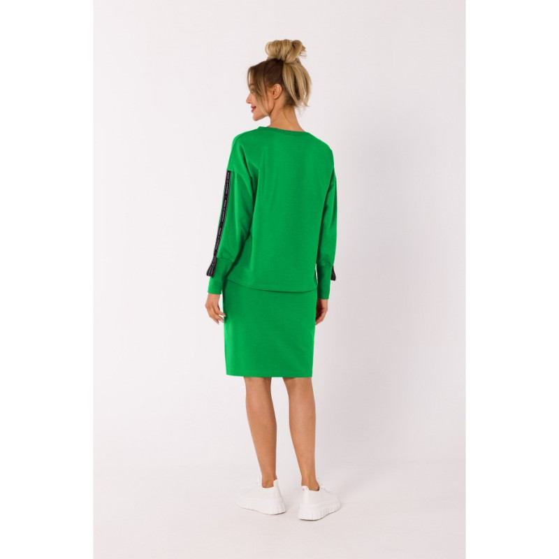 M727 Pullover top with logo stripes - green 2