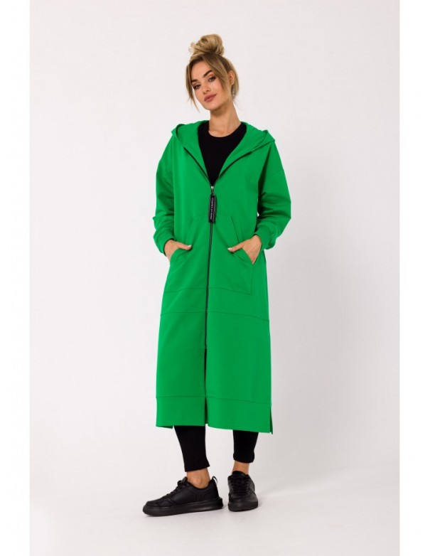 M729 Longline zipped blazer - green