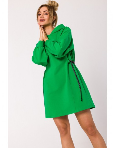 M730 Tunic dress with logo stripes - green