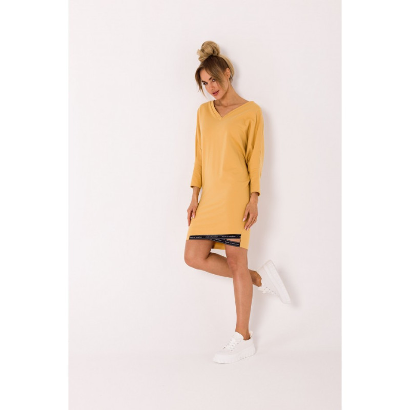 M732 Tunic dress with logo stripes - honey 2
