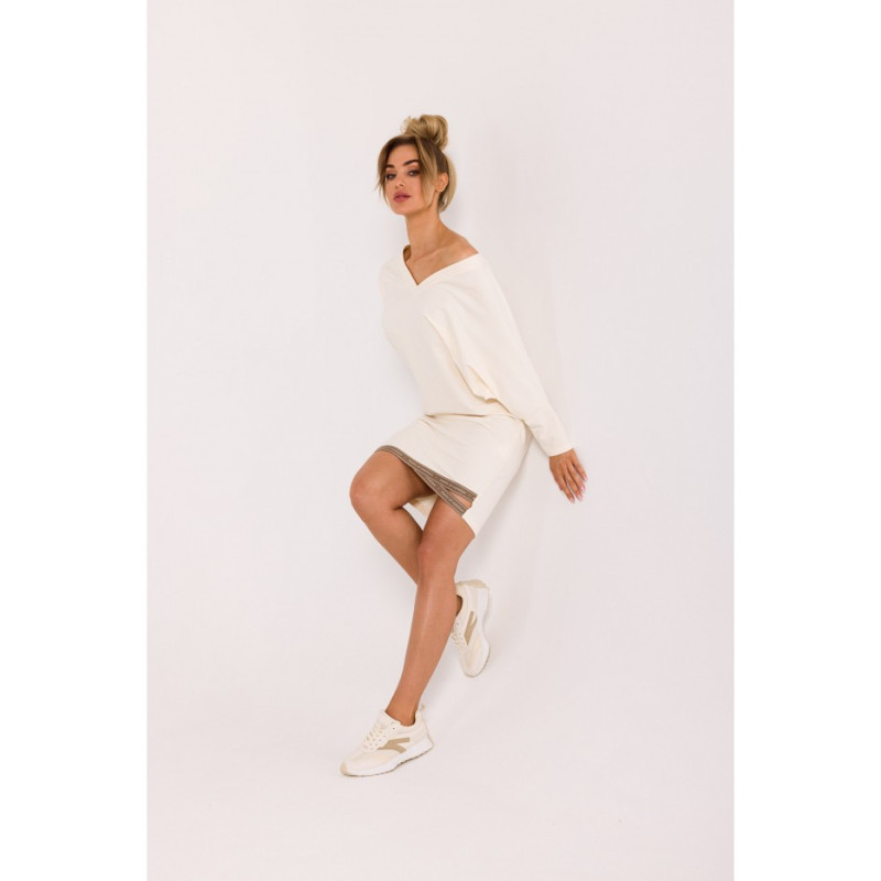 M732 Tunic dress with logo stripes - cream 2