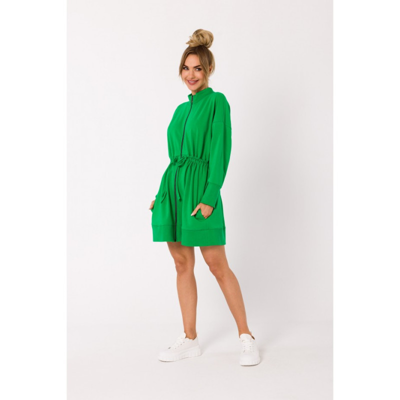 M733 Zipped dress with decorative lacing - green 2