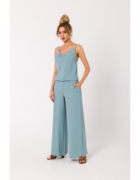 M737 Spaghetti strap jumpsuit - agave