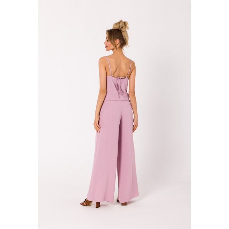 M737 Spaghetti strap jumpsuit - crepe pink 2