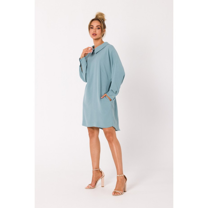 M740 Shirt dress with decorative chain - agave 2