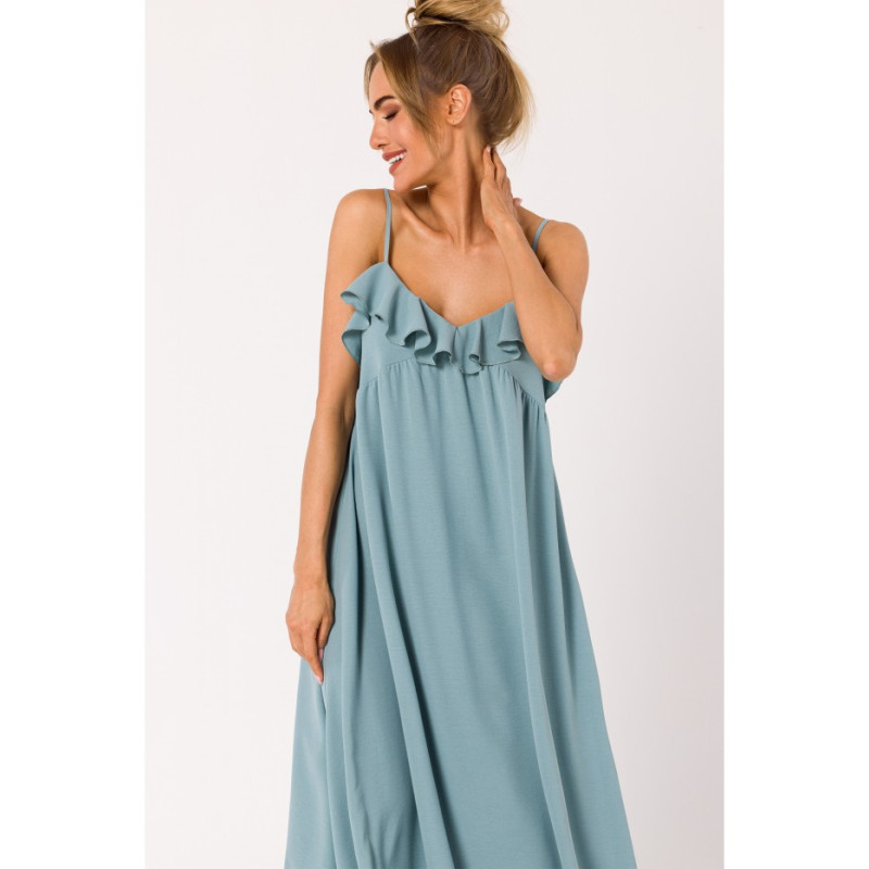 M743 Spaghetti strap summer dress - agave 2