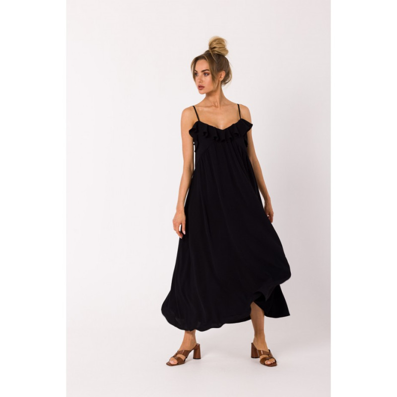 M743 Spaghetti strap summer dress - black 2