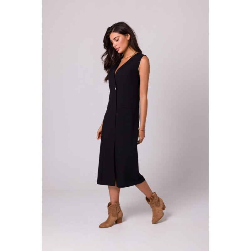 B254 Sleeveless midi dress - black 2
