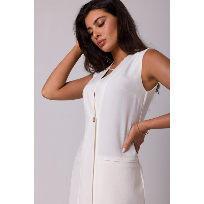 B254 Sleeveless midi dress - cream 2