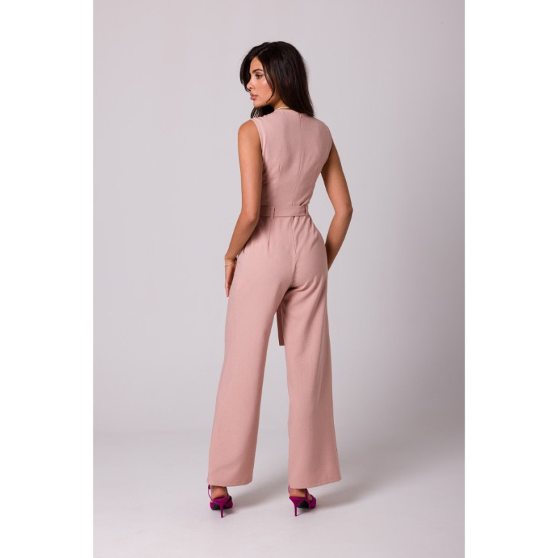 B256 Sleeveless jumpsuit with patch pockets - pink 2