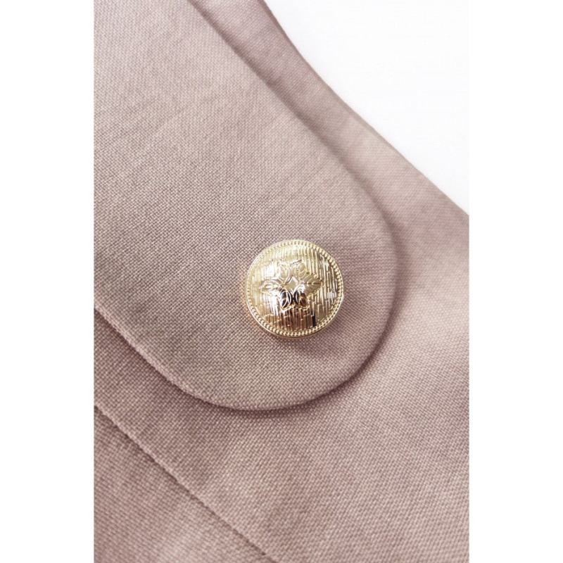 B265 High waisted flared skirt - beige 2