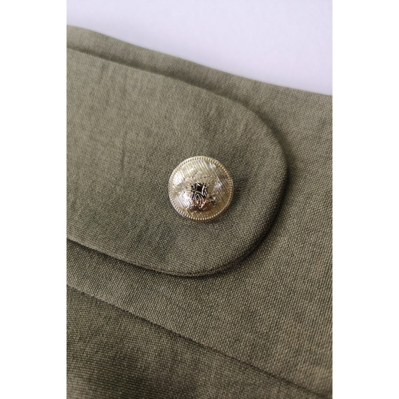 B265 High waisted flared skirt - olive 2