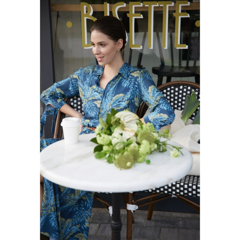 B259 Button down shirt dress - model 2 2