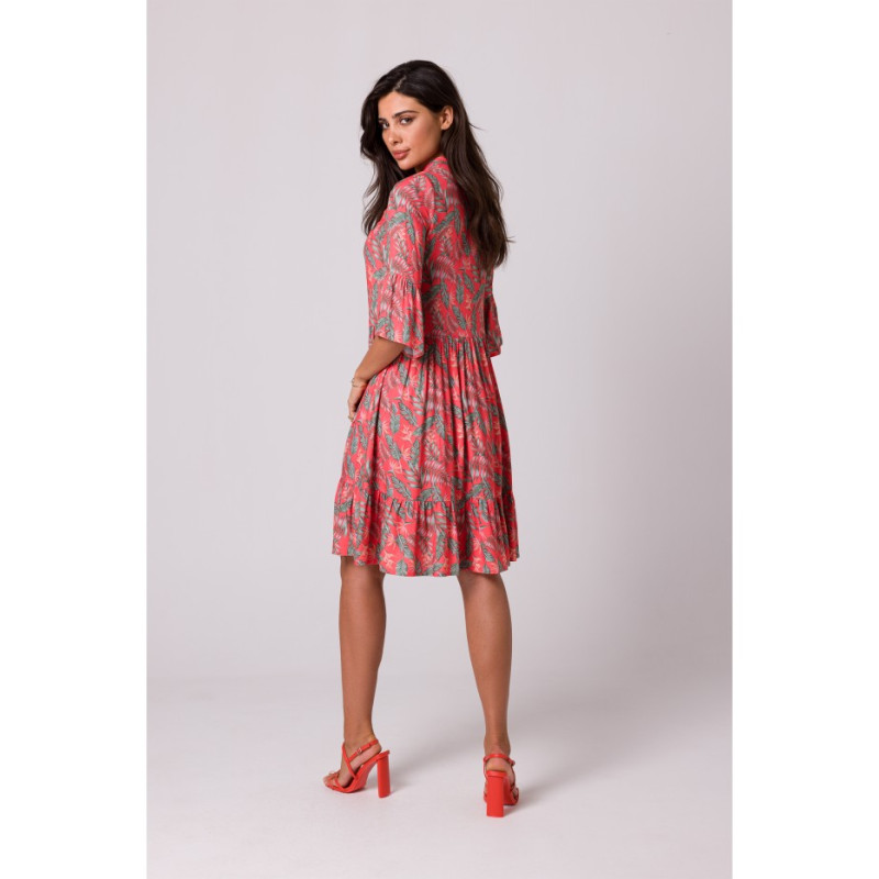 B260 Frilled hem dress - model 1 2