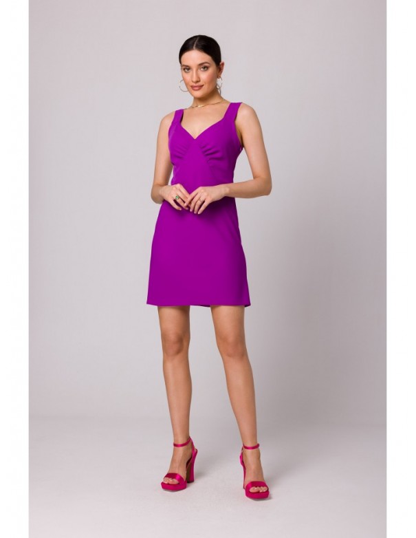 K159 Mini dress with straps - lavender