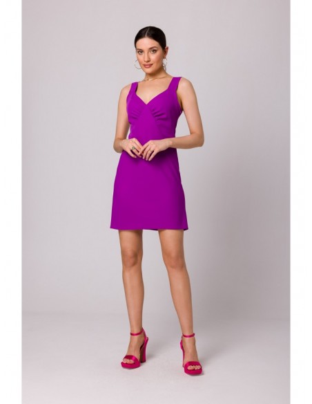 K159 Mini dress with straps - lavender