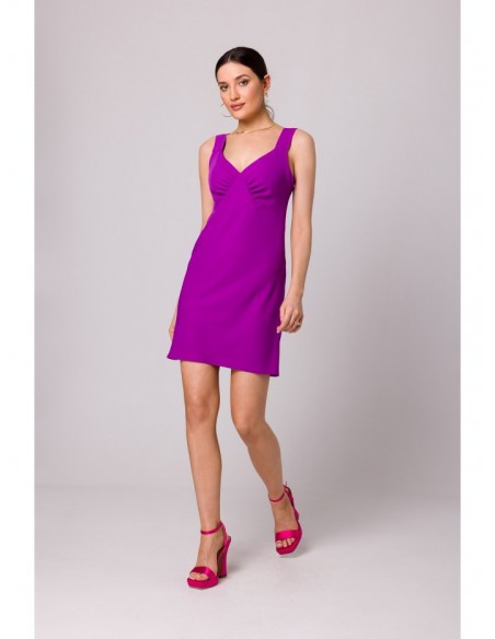 K159 Mini dress with straps - lavender