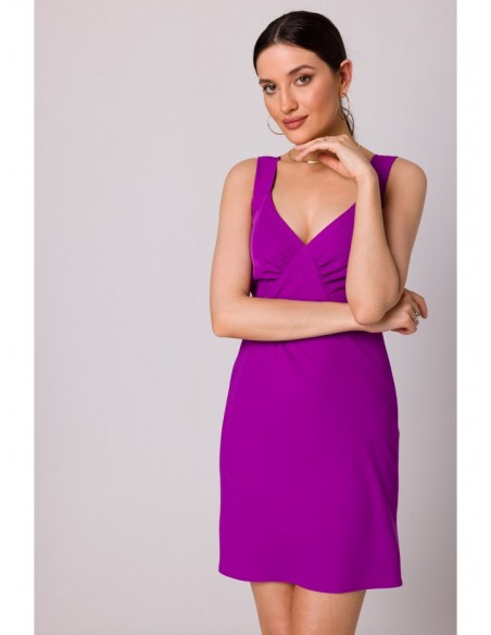 K159 Mini dress with straps - lavender