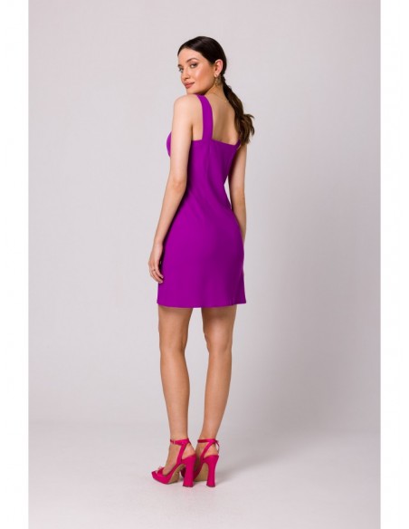 K159 Mini dress with straps - lavender