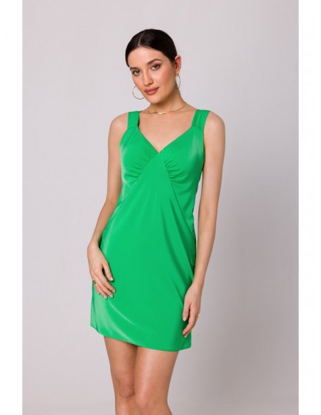 K159 Mini dress with straps - green