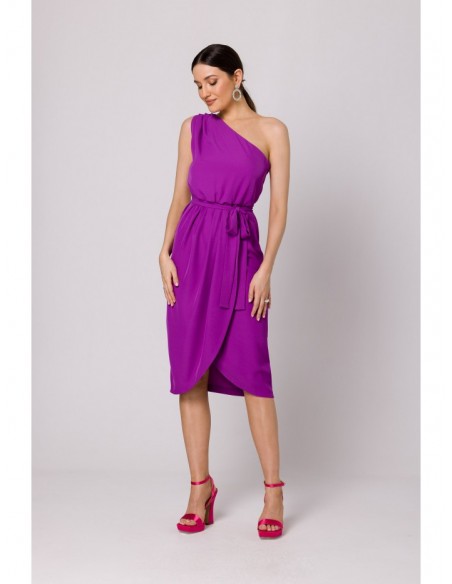 K160 One shoulder dress - lavender