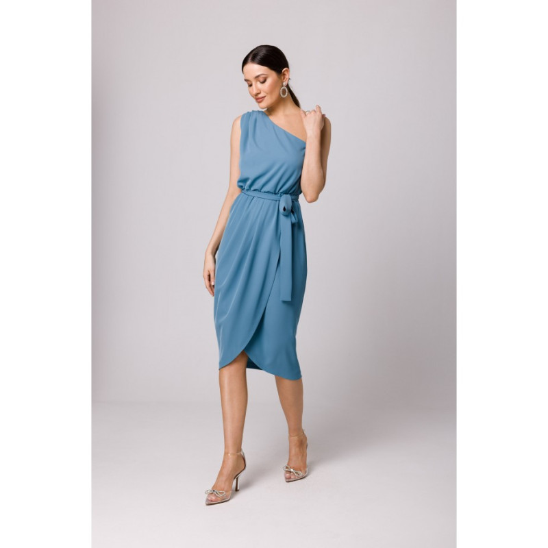 K160 One shoulder dress - sky blue 2
