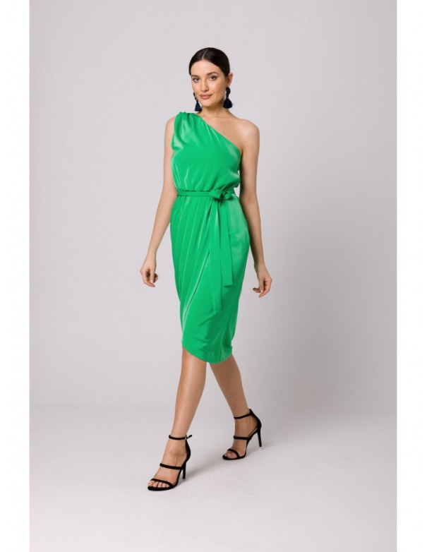 K160 One shoulder dress - green