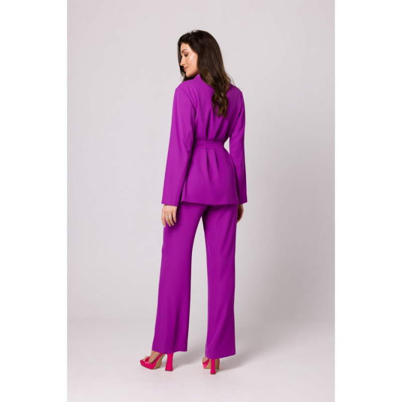 K161 Blazer with a tie belt - lavender 2