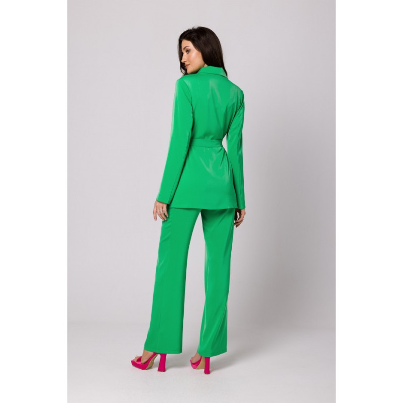 K161 Blazer with a tie belt - green 2