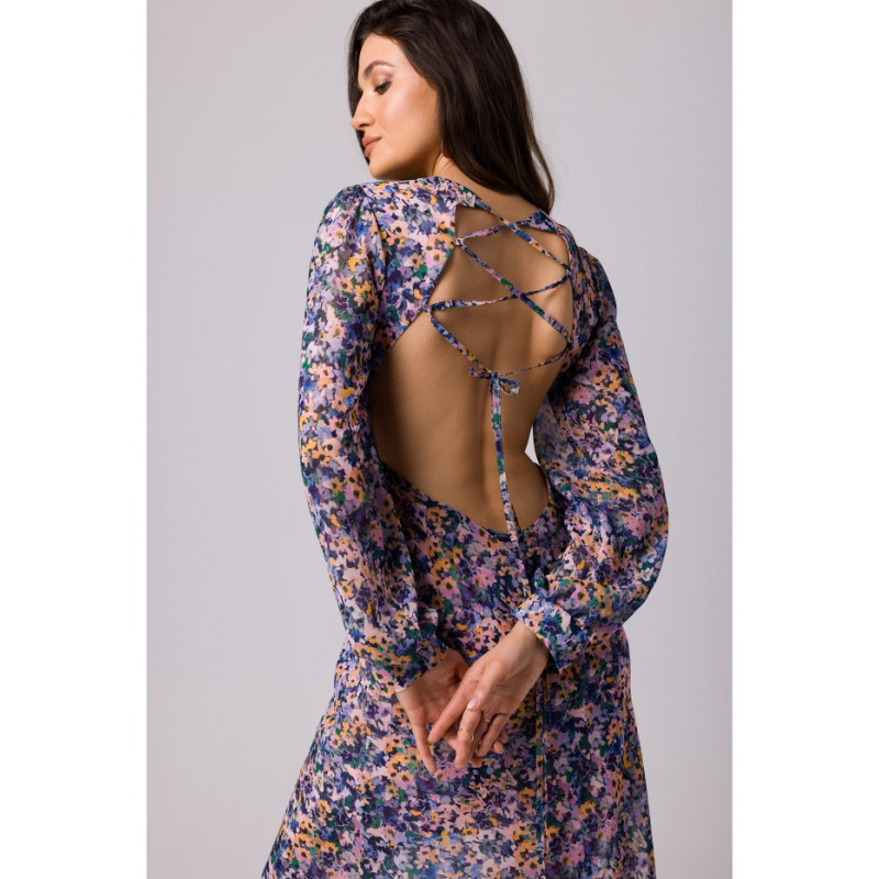 K165 Chiffon dress with open back - model 2 2