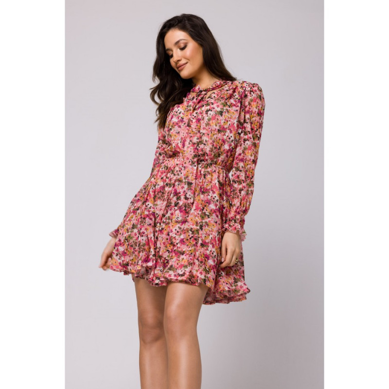 K167 Chiffon skater dress - model 1 2