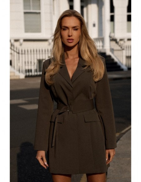 M749 Blazer dress with belt - khaki