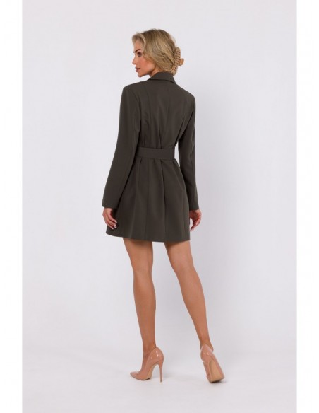 M749 Blazer dress with belt - khaki