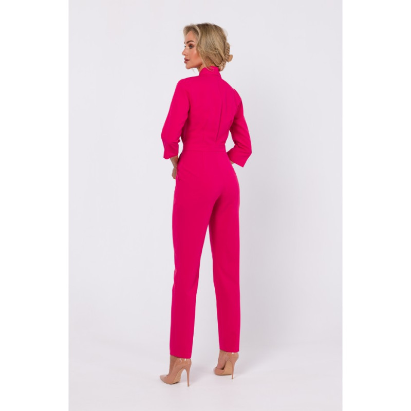 M751 Jumpsuit with shawl collar - pink 2