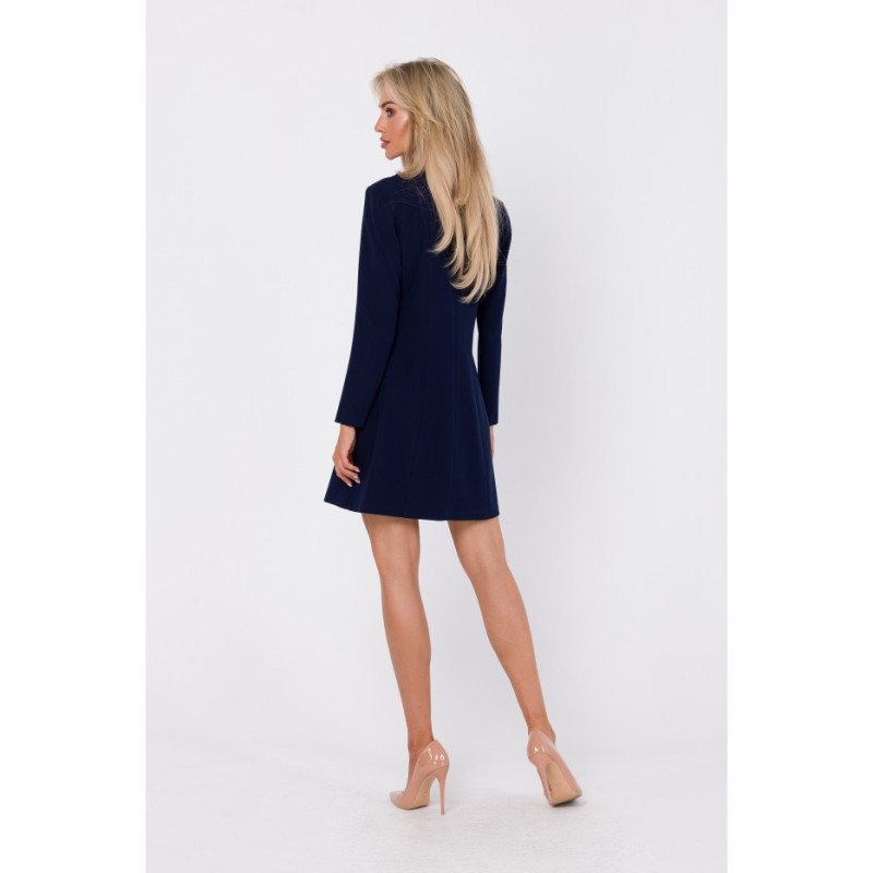 M753 Shift dress with decorative buttons - navy blue 2