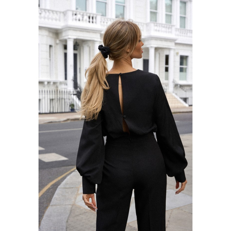 M754 Jumpsuit with decorative sleeves - black 2