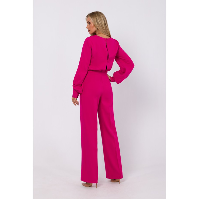 M754 Jumpsuit with decorative sleeves - fuchsia 2